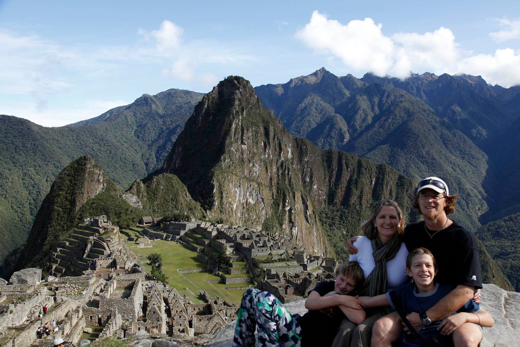 Family at Machu Pichu, Jeannie Ralston and family