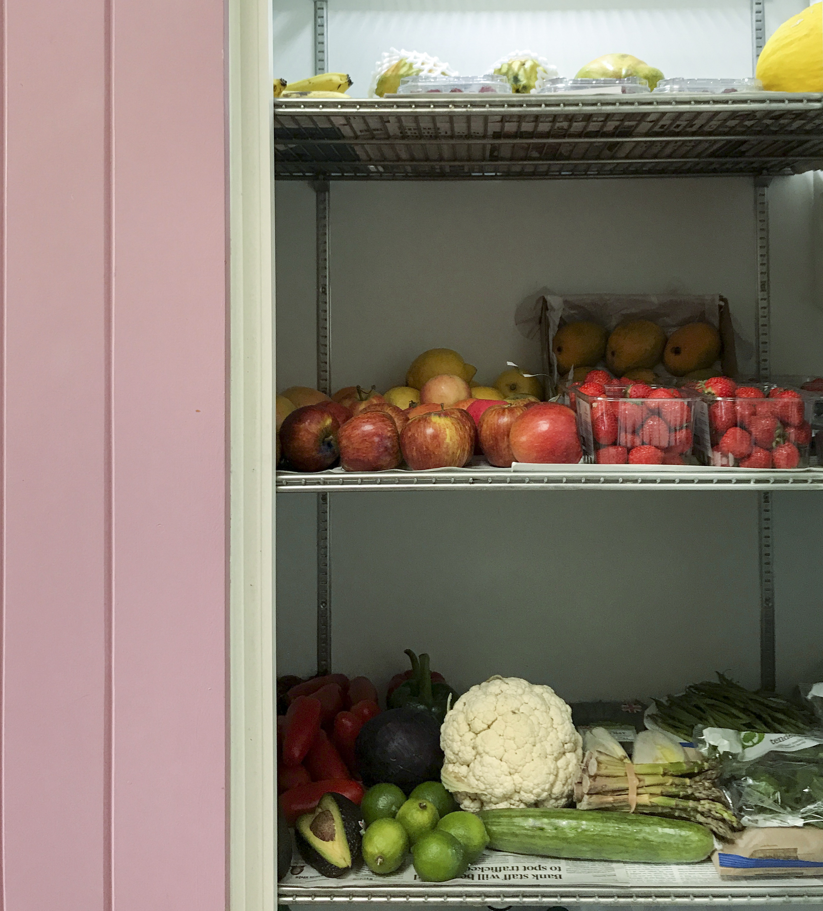 Refridgerator with fruits and vegetables
