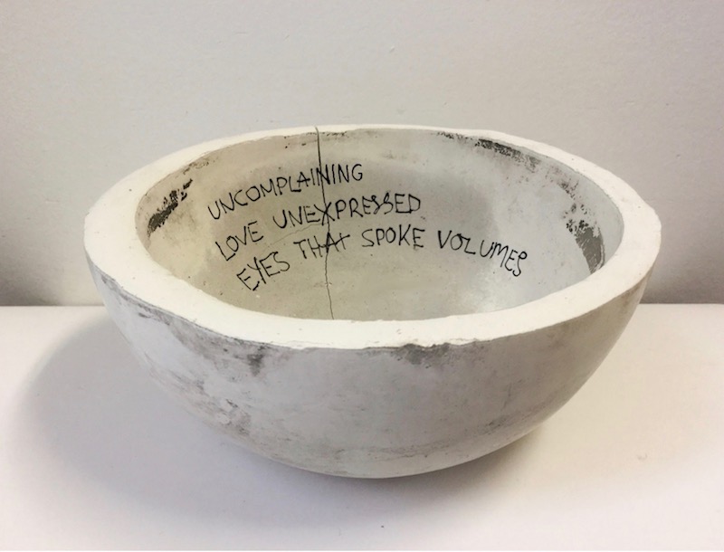 White concrete Mother Bowl by Tracey Kershaw